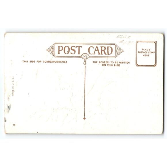 Vintage Santa Claus Christmas Postcard With Best Christmas Wishes - Picture 2 of 2